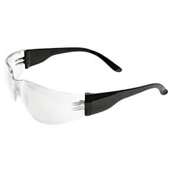 Glasses Safety Brava Clear, Black Frame 10/Box