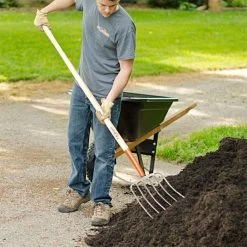 Leonard 6 Tine Forged Steel Manure Forks -Garden Outdoor Tools amf6 6 1