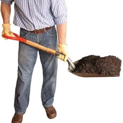 Leonard Steel Scoop Shovel With Size 10 Blade And D-Grip Handle -Garden Outdoor Tools ams10 mulch 1