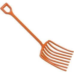 Leonard 8-Tine All-Poly Scoop Fork With 30-inch D-Grip Handle