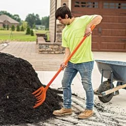 Leonard 8-Tine Poly Mulching Fork With Straight Handle -Garden Outdoor Tools apf815 live2 10.20.22