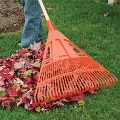 Leonard Poly Lawn Rake With American Ash Handle, 30-Inch Head -Garden Outdoor Tools pr30u 2