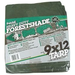 Tuff Tarp 4.5oz. Polyethylene With Grommets 3ft Apart 3ft Sewn Rope 9ft X 12ft Green -Garden Outdoor Tools pt912 2 1